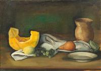 Still life with squash and lemon by 
																	Johann Wilhelm von Tscharner
