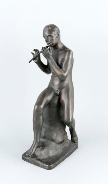 Flötespielender Knabe by 
																	Mark Weinberger Vedres