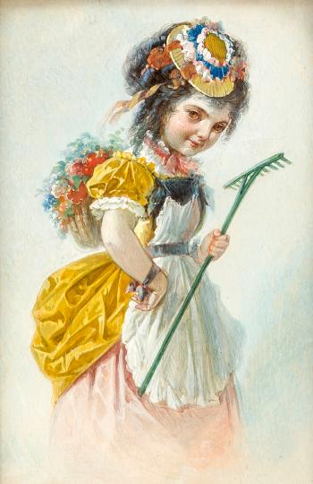 Mädchen in Gärtnerin-Kostüm by 
																	Carl Offterdinger