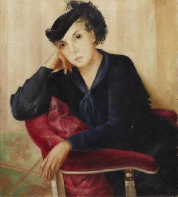 A woman seated by 
																			Lydia Dmitrievsky