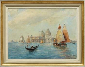 Motiv från Venedig by 
																			Herman Hagg