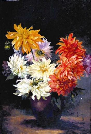 Bouquet de fleurs by 
																	Gaston Noury