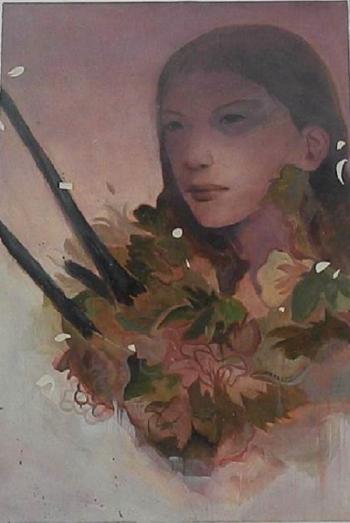 Girl with Flowers by 
																			Tessar Lo