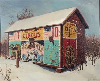Barn in winter by 
																			Martha Dale Coope