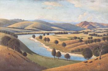 Sweep of the river – Near Yass by 
																	Gordon Esling