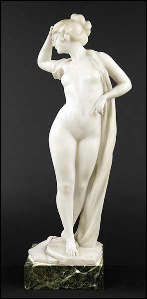 Nude maiden by 
																			Eliseo Tuderte Fattorini