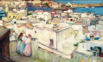 Les terrasses d'Alger by 
																	Alfred Dabat