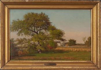 The Homestead (Cornstalks and Pumpkins) by 
																			Alfred Ordway