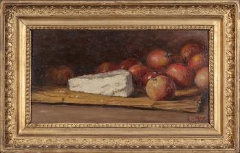 Still Lifes (Cheese and Berries) (two works) by 
																			Alfred de Maghellen
