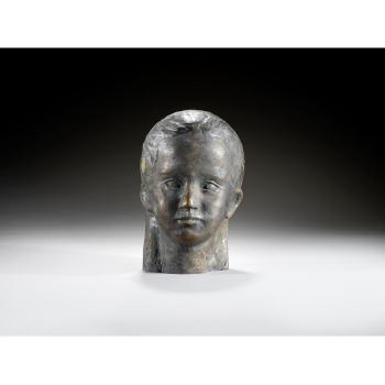 Untitled (Head of a girl) by 
																			Khaled Al-Rahhal