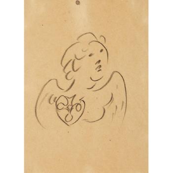 (a) Woman with Chicken; (b) Four drawings by 
																			Giannoulis Halepas