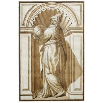 Twelve drawings after the series of Philosophers painted by Paolo Veronese, Battista Franco, Tintoretto and others for the Biblioteca Marciana, Venice by 
																	Antonio Maria Zanetti