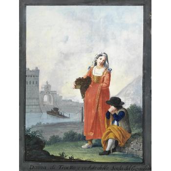 Donna di Brindisi;  Donna di Traetto e veduta della scala del Garigliano; and  Donne di S.Magno by 
																			Alessandro d'Anna