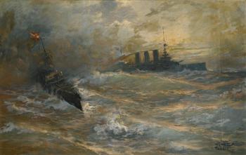 Battleships on high Seas by 
																	Diyarbakirli Tahsin