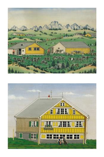 Auf Der Alp, 1892 Gelbes Bauernhaus by 
																	Johannes Zulle