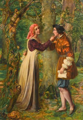 Rosalind Telling Celia That Orlando Is In The forest by 
																	Edward Rainford