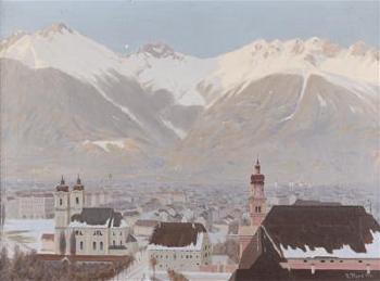 Blick auf Innsbruck by 
																			Alois Pfund