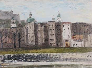 Salzburg mit Festung und Dom by 
																			Ernst Reischenbock