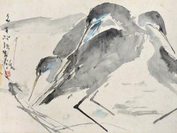Three Egrets by 
																	 Chen Wen Hsi