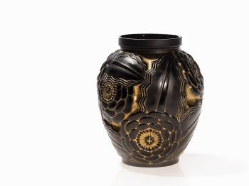 Art Deco Glass Vase by 
																			Pierre D'Avesn