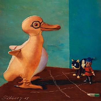 Stilleben med pingvin by 
																			Gunnar Loberg