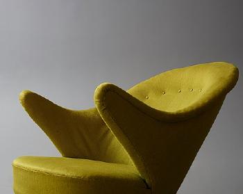 An Easy Chair with Ottoman by 
																			Borge Mogensen