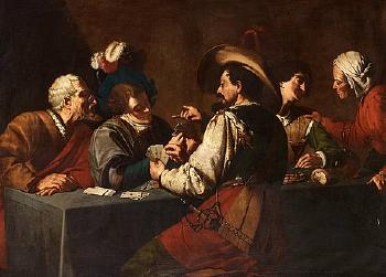 Card Players by 
																			Theodor Rombouts