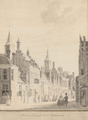 The Doelenstraat, Alkmaar by 
																	Cornelis Pronk