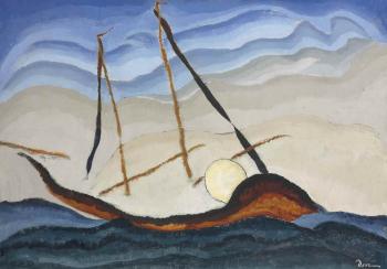 Boat Going Through Inlet by 
																	Arthur Dove