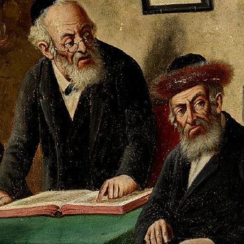 Rabbi's in debate by 
																			Raimund Volanek