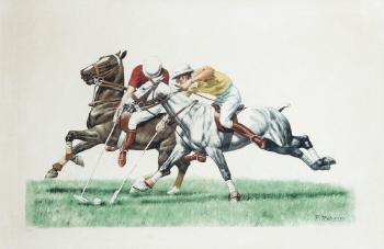 Les joueurs de polo by 
																	Francisque Rebour