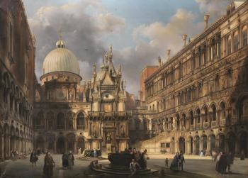 Cortile del palazzo ducale di Venezia by 
																			Frederico Moja