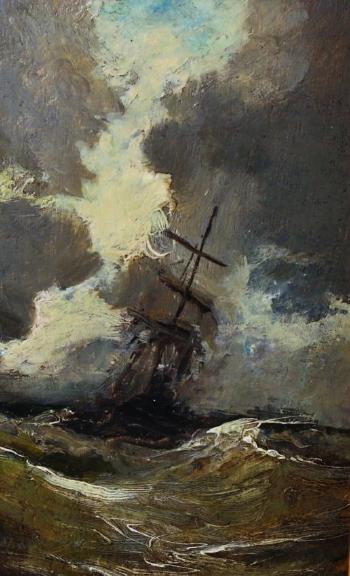 Shipping in Heavy Seas by 
																	Frederick Jacques Sang