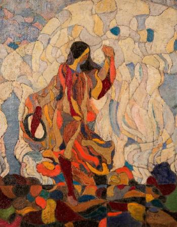 Woman in colors by 
																			Charles Frederick Ramsey