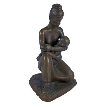 Kneeling mother by 
																			Hayward L Oubre