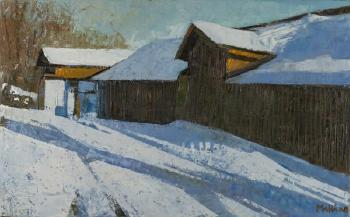 Ferme sous la neige by 
																	Walter Mafli