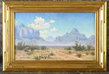 Desert road by 
																			Audley Dean Nicols