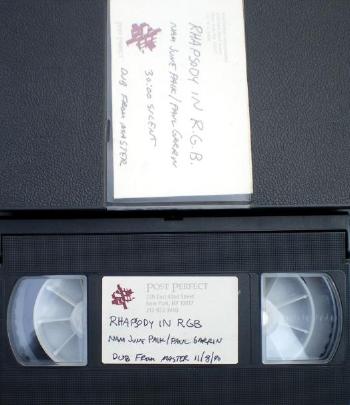 Rhapsody in R.G.B. K7 VHS, Coul, Silent by 
																	Paul Garrin