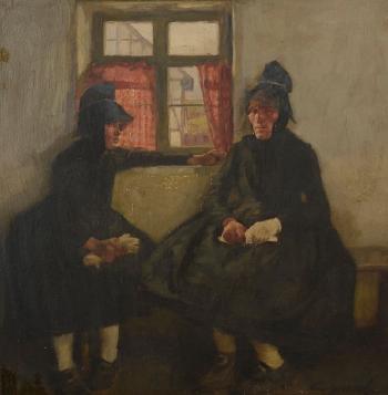 Mère et fille dans un intérieur by 
																	Franz Eichhorst
