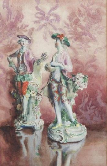 Sujets en porcelaine de Saxe by 
																	William Bruce Ellis Ranken