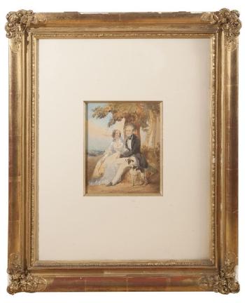 Portrait du comte de Chambord et de sa soeur, Louise d'Artoi by 
																			de J