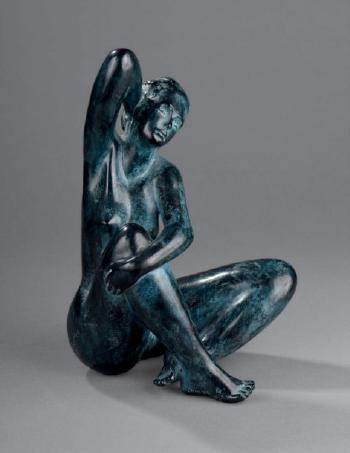 Jeune femme nue assise by 
																	Jean Laniau