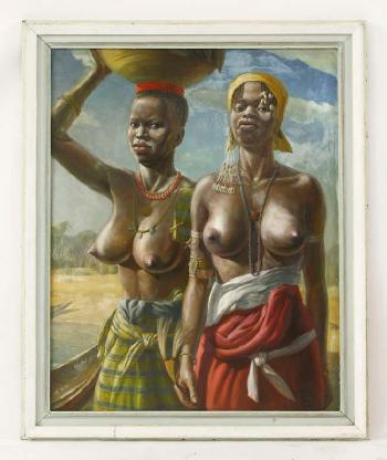 Two sisters, West Africa by 
																			Victor Elford