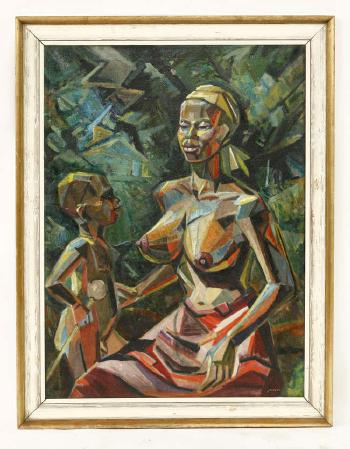 Mother and child, West Africa by 
																			Victor Elford