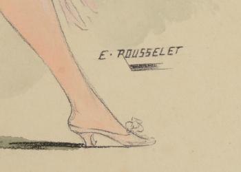 L'amour, young scantily clad beauty with the bow of legend by 
																			Etienne Rousselet