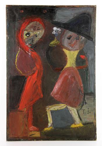 Two figures by 
																			Tadeusz Ilnicki