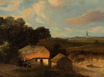 Landscape with Farmhouse by 
																			 Monogrammist I H