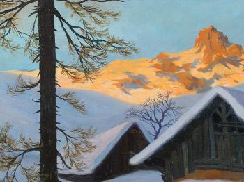 Alpine Pasture in Winter by 
																			Karl Kasberger