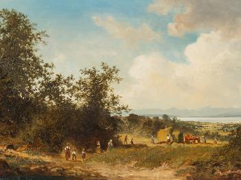 Haywain at Chiemsee Lake by 
																			Andreas Mitterfellner