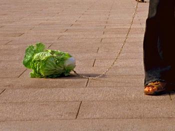 Walking the Cabbage in Tiananmen by 
																			 Han Bing